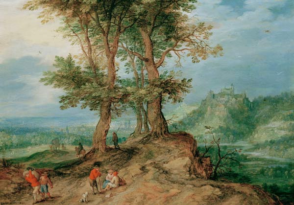 J.Brueghel d.E. / Road to the Market de Jan Brueghel (El Joven)