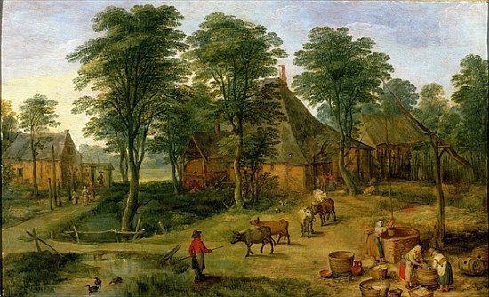 The Farmyard de Jan Brueghel (El Joven)