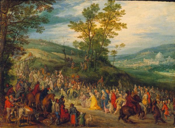The Way to Calvary / Brueghel / c.1606 de Jan Brueghel (El Joven)
