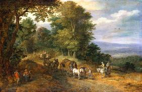 Jan Brueghel d.Ä., Belebter Fahrweg