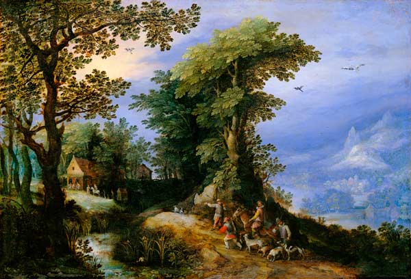 J.Brueghel t.E. / Return from the Hunt de Jan Brueghel (El Joven)