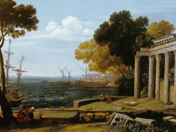 View of the Sea, Port and Amphitheatre of Pola de Jan Frans van Bloemen