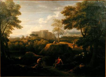 Landscape with figures de Jan Frans van Bloemen