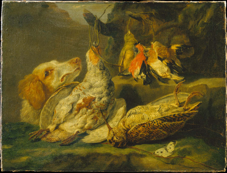 Still Life with Hunting Dog and Dead Fowl de Jan Fyt