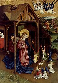 María con ángeles de adoración, El niño Jesús de Jan Koerbecke