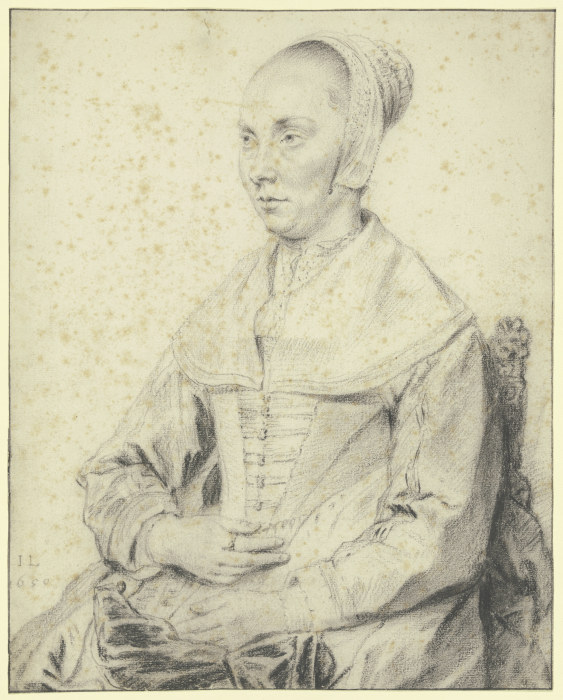 Bildnis einer in einem Sessel sitzenden Dame nach links de Jan Lievens