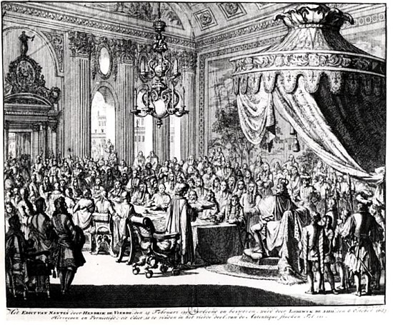Revocation of the Edict of Nantes, on 22nd October 1685 de Jan Luyken