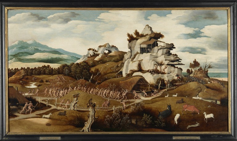 Landscape with an Episode from the Conquest of America de Jan Mostaert