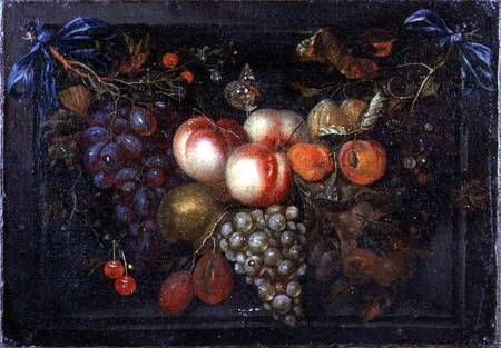 Still Life of Fruit in a Stone Niche de Jan Pauwel the Elder Gillemans