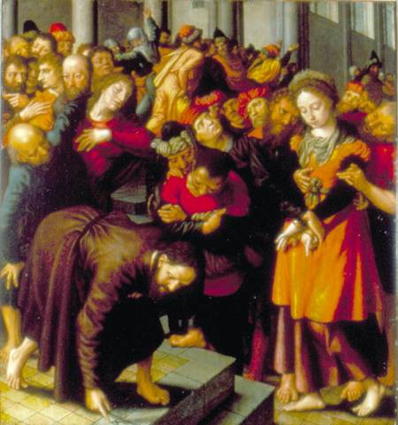 Christ and Woman taken in adultery de Jan Sanders van Hemessen