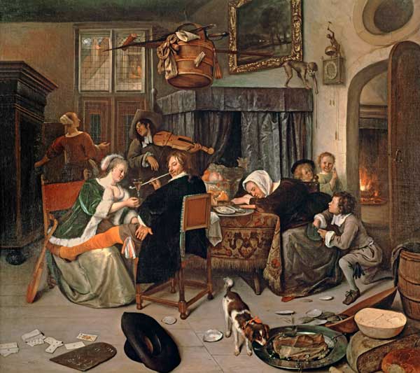 The Dissolute Household de Jan Steen