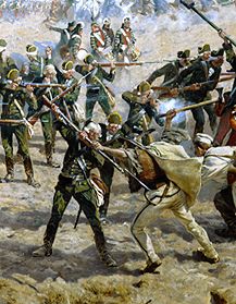 The battle of Raclawice 1794 between Poland under de Jan Styka