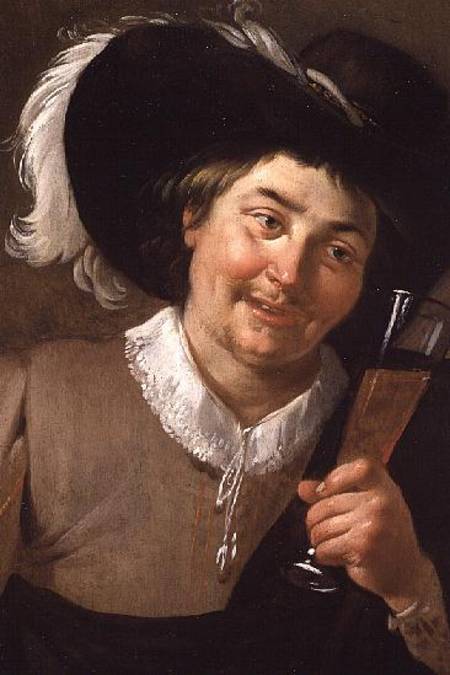 Portrait of a Man Holding a Wine Glass de Jan van Bijlert or Bylert