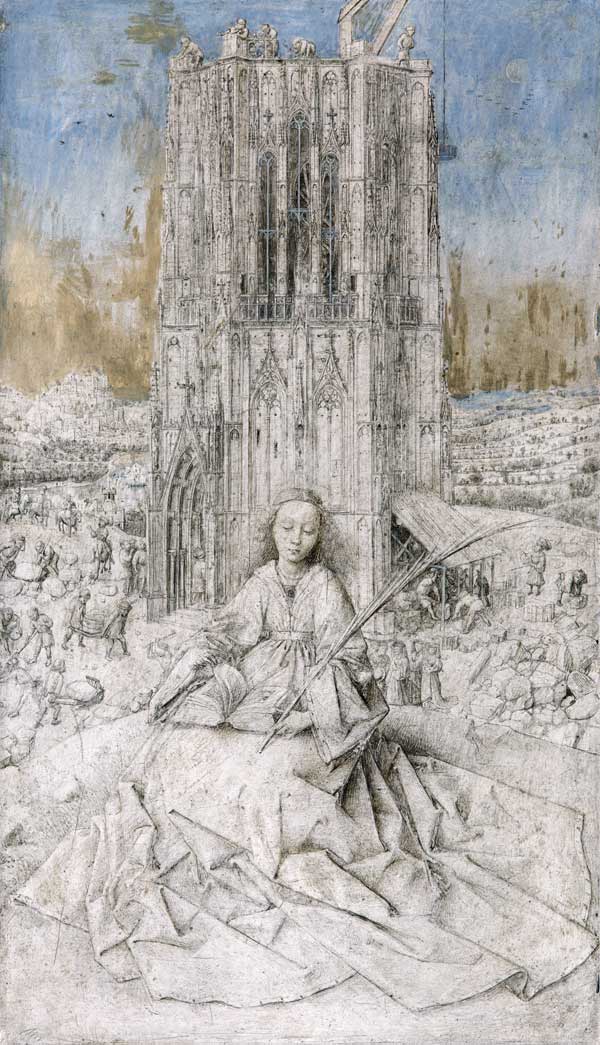 St. Barbara, 1437 (grisaille) de Jan van Eyck