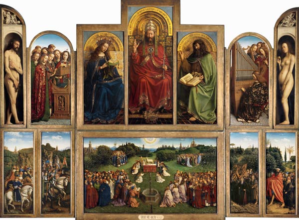 altar, la admiración del cordero místico de Jan van Eyck