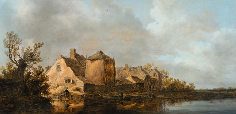 River Scene with an Inn de Jan van Goyen