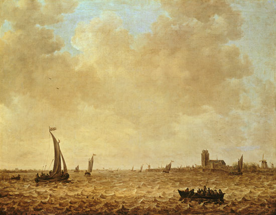 View of the Old Maas, Dordrecht de Jan van Goyen