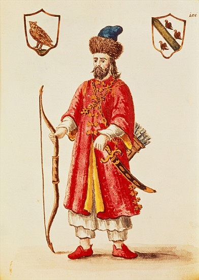 Marco Polo (1254-1324) dressed in Tartar costume de Jan van Grevenbroeck