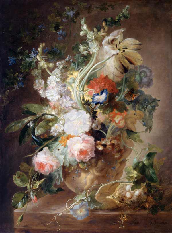Blumenstrauss in einer Vase de Jan van Huysum