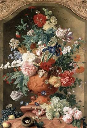 Flowers in a Terracotta Vase