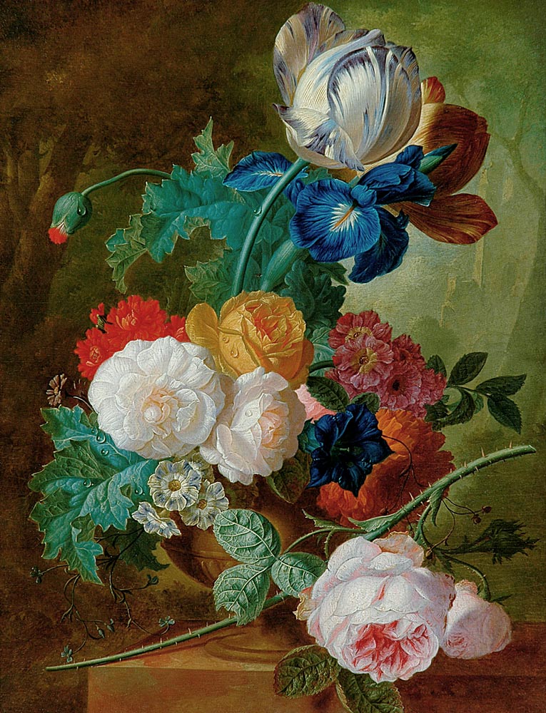 Still Life of Flowers (panel) de Jan van Os