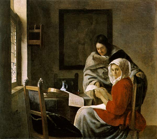 Girl interrupted at her Music de Johannes Vermeer