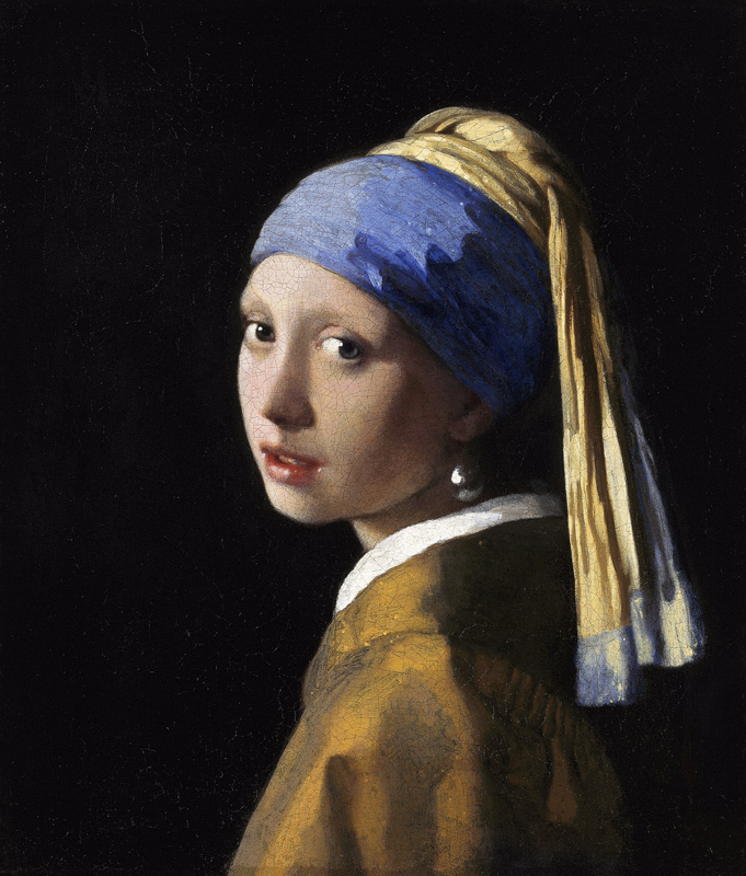 La joven de la perla. Versión restaurada 1994 de Johannes Vermeer