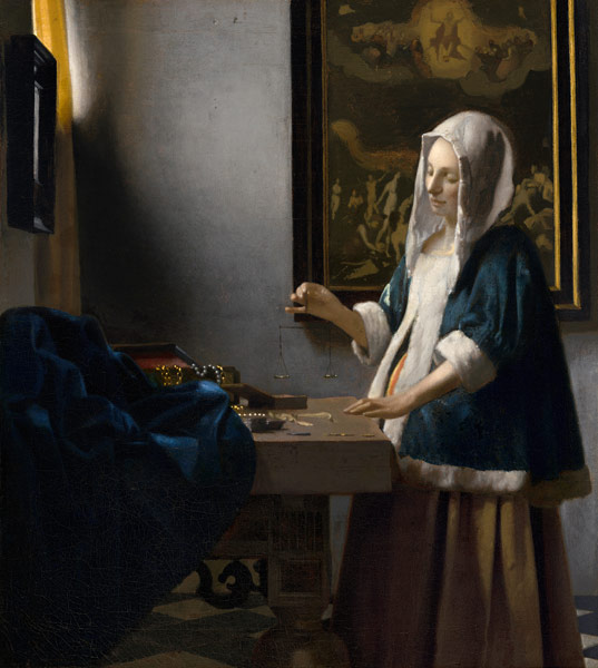 Woman with a Balance de Johannes Vermeer