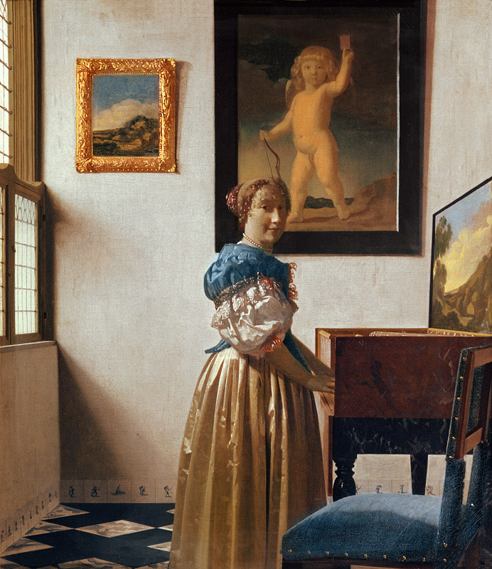 Lady standing at the Virginal, c.1672-73 de Johannes Vermeer