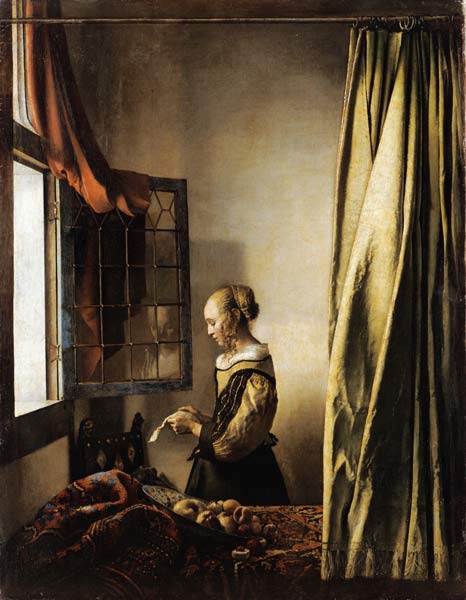 Girl reading a Letter at an Open Window de Johannes Vermeer