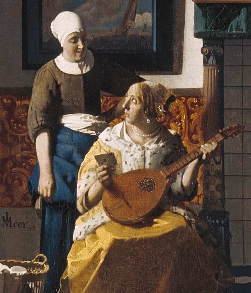 The love letter cut out from de Johannes Vermeer