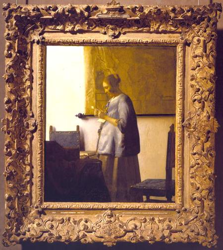 Woman Reading a Letter de Johannes Vermeer