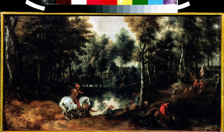 Horsemen in a wood de Jan Wildens