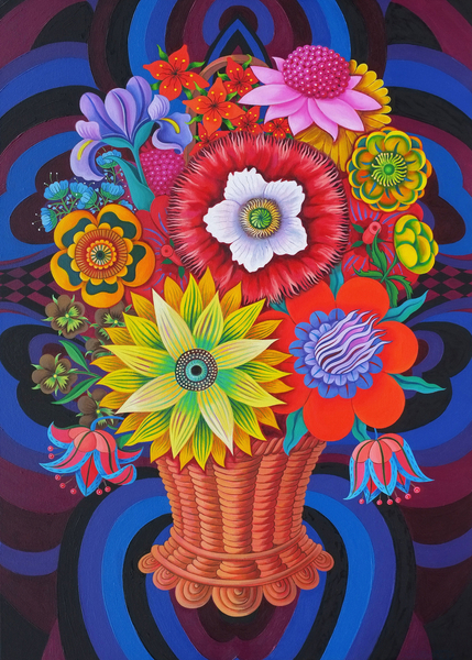 Blooms in a basket de Jane Tattersfield