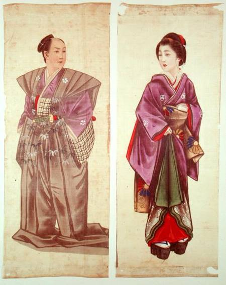 Two Japanese Figures de Japanese School