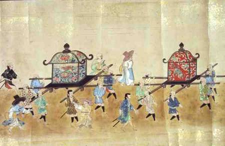 Part of the Sixth Korean Embassy to Japan at the time of Tokugawa Ietsuna's succession in 1651 possi de Japanese School