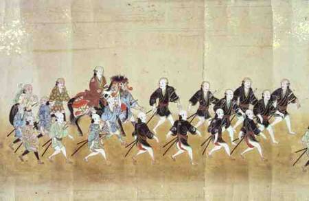 Sixth Korean Embassy to Japan at the time of Tokugawa Ietsuna's succession in 1651 possibly by Kano de Japanese School