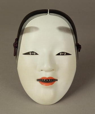 Noh theatre mask of a young woman, Japanese de Japanese School, (19th century)