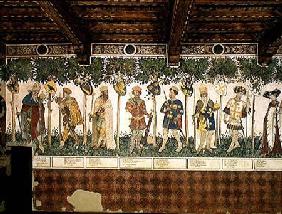 The Nine Worthies and the Nine Worthy Women, detail of Julius Caesar, Joshua, King David, Judas Macc