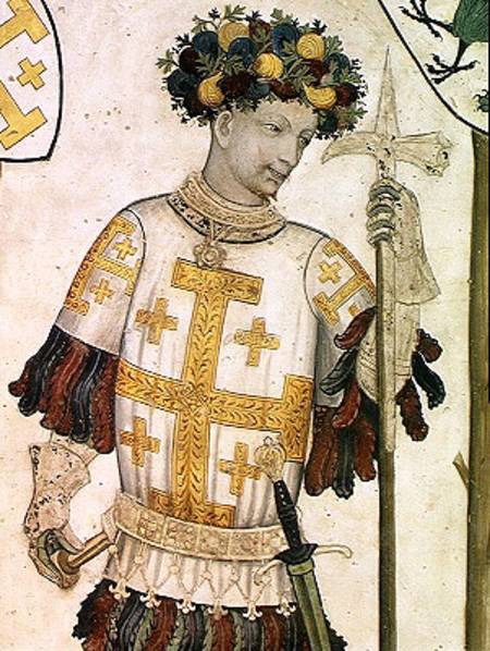 The Nine Worthies detail of Godfrey de Bouillon (c.1060-1100) 1418-30 de Jaquerio