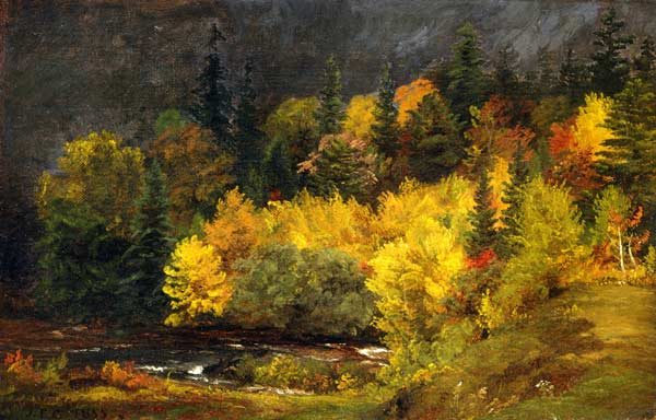 Autumn by the Brook de Jasper Francis Cropsey
