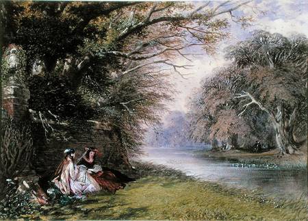 Young ladies by a river de J.E. Buckley