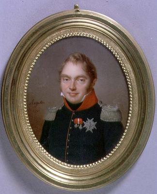 Portrait Miniature of Charles Ferdinand, Duc de Berry (1778-1820) 1814 (w/c on ivory) de Jean-Baptiste-Jacques Augustin