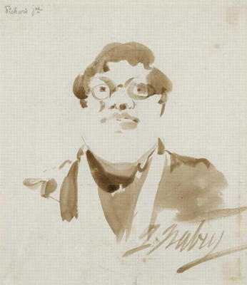 Portrait of Pichard (ink on paper) de Jean-Baptiste Isabey