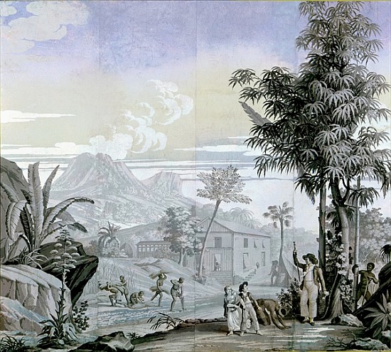 Leaving for a Walk, illustration from ''Paul et Virginie'' Henri Bernadin de Saint-Pierre (1737-1814 de Jean Broc