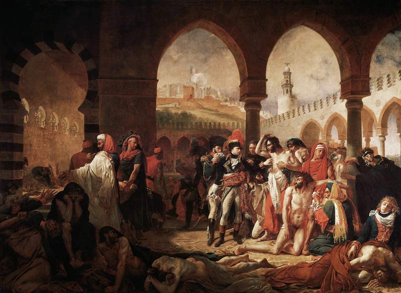 Campaign (Expedition) of Egypt (1798-1801) Napoleon Bonaparte Visiting the Pestiferes of Jaffa de Jean-Antoine Gros