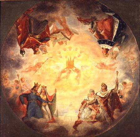 Glory of St. Genevieve, study for the cupola of the Pantheon de Jean-Antoine Gros