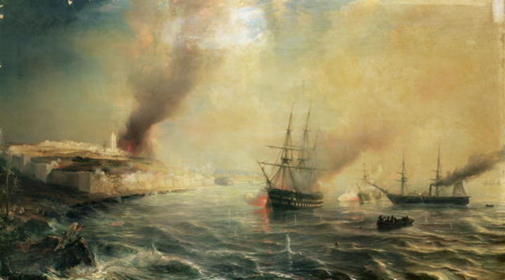 Bombardment of Sale, 26th November 1851, 1855 (oil on canvas) de Jean Antoine Theodore Gudin