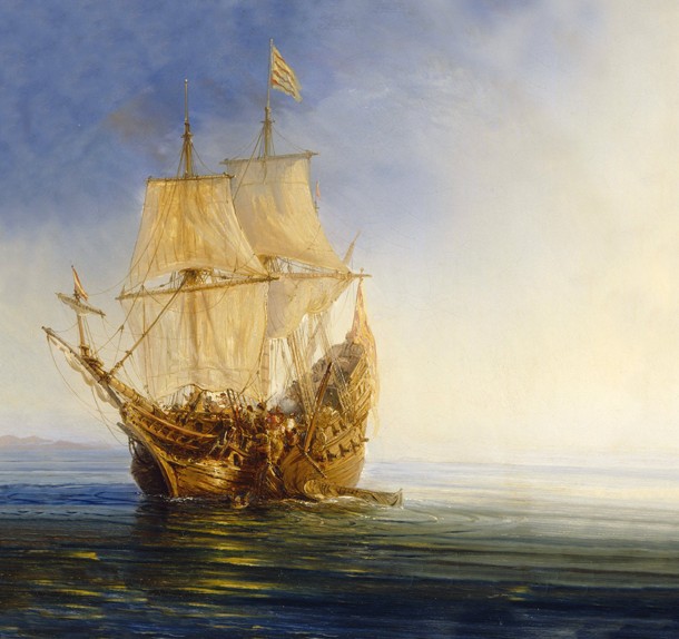 Capture a galleon de Jean Antoine Theodore Gudin