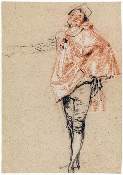 Study of a Standing Dancer with an Outstretched Arm de Jean Antoine Watteau